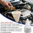 100PCS Disposable Car Engine Oil Funnels, Paper Vehicle Fuel Dispenser for Motor Oil, No Spill Automotive Fluid Gas Change Cone Funnel Accessories, Universal for SUV, Sedan, Truck