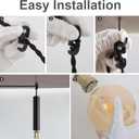 Plug-in Vintage Black Floating Pendant lamp with dimmer Switch. 19.68 feet Power Cord, Suitable for Kitchen Islands, Dining Rooms, corridors, bedrooms and Living Rooms.