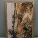 Wojuin Framed Vintage Cottagecore Canvas Wall Art, Landscape Nature Country Wildflower Wall Decor, Farmhouse Modern Rustic Fall Flower Artwork Prints for Living Room Bedroom Bathroom Office 16x24 in (Path)