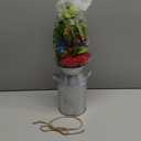 Krissing 9pcs Patriotic Artificial Flowers, Red White and Blue Flowers with Vase for 4th of July Decorations Patriotic Cemetery Flowers for Independence Day Memorial Day Table Centerpiece