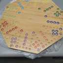 HOROW Wahoo Board Game Wooden Original Board Game Classic 2 Side Painted Fast Track Game for 6 Player and 8 Player with 32 Marbles,8 Dices for Family Game Night(8-Player,Log), Medium