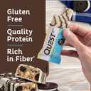 Quest Nutrition Dipped Chocolate Cookies & Cream Protein Bars, High Protein, Low Carb, Gluten Free, Keto Friendly, 12 Count