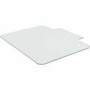 Lorell Tempered Glass Chairmat with Lip 48" x 42"