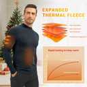 MEETYOO Thermal Compression Shirts for Men Long Sleeve Running Undershirt Turtleneck Base Layer for Winter Cold Weather