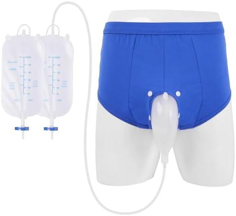 Reusable Portable Urinal for Men, Anti Leakage Silicone Urinary Bag for Elderly, for Travel, Comfortable Breathable, Easy to Clean, for Bedridden, Camping, Urgency & Post-Surgery