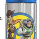 Zak Designs Toy Story 4 Buzz & Woody 15.5 ounce Water Bottle, One Hand Operation Action Lid and Built-in Carrying Loop, with Straw is Perfect for Kids