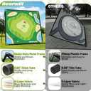 Bearwill Golf Chipping Game 70×70'', Outdoor Backyard Game Beach Golf Game for Adults, Large Chipping Mat with 32 Velcro Balls, Heavy-Duty Metal Base, Golf Gifts for Golfers