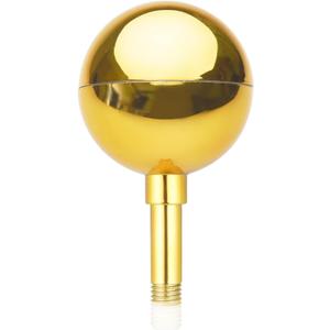 3" Flagpole Ball Topper Ornament, Fits 20/25/30Ft Flagpole and pole light, Weatherproof Finial Flagpole Top Replacement (Gold)