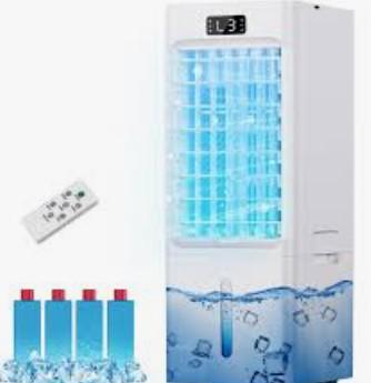 Windowless Portable Air Conditioners, 3-IN-1 Evaporative Air Cooler, 6L Swamp Cooler with 4 Ice Packs, 4 Modes & 3 Speeds, Auto Oscillating, 12H Timer, 17FT Remote, Cooling Fan for Home