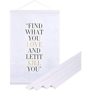 Benjia 14x22 14x20 Poster Frame, Magnetic Light Wood Wooden Frame Frames Hanger for Photo Picture Canvas Artwork Wall Hanging (14", White)