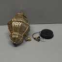 Twinkya Hanging Solar Lights Outdoor Garden Decor, Decorative Waterproof Plastic Moroccan Solar Lantern Lamp, Outside Decorations for Patio Yard Porch Backyard Decor, Gardening Gifts for Women Mom (1pack, Brown Gold)