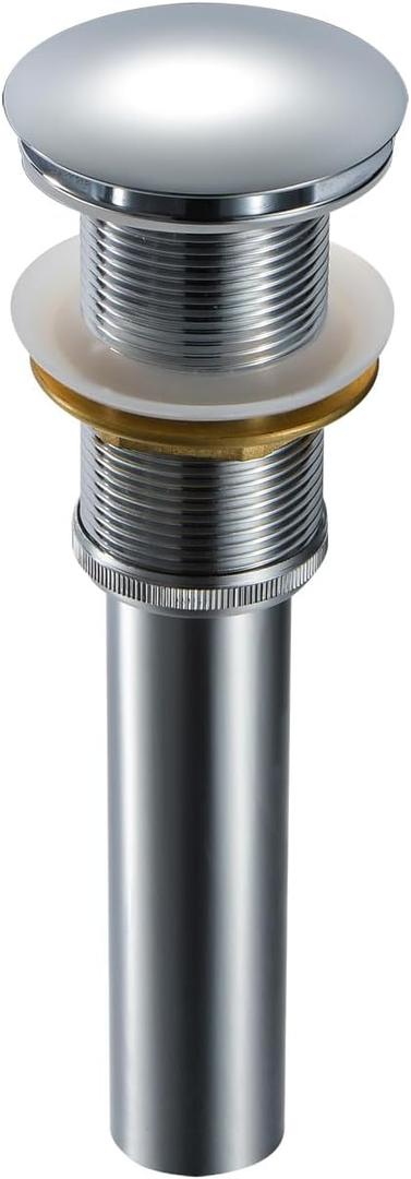 Purelux Bathroom Pop up Sink Drain Without Overflow, for Lavatory Vessel Sink Chrome Finish