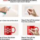 60PCS Christmas Transfer Stickers  20 Snowman Face for Crafts + 40 Snowflake Transfer Stickers for Ornaments, DIY Snowman Face Decals for Christmas Decorations1.5 * 1.5 in (White)