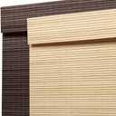 SEEYE Cordless Bamboo Roman Shades, Blackout Natural Bamboo Blinds for Indoor Windows, Roll Up Blind Privacy Shade for Home, Office, Door, UV Resistant & Easy to Install, 28" W x 64" H, Natural