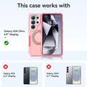 for Samsung Galaxy S26 Ultra case with Stand, 7X Military-Grade Drop Protection, Shock-Absorbing Phone Rugged Cover, Compatible with MagSafe Accessories,360 Magnetic Stand, LightPink