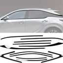 Stainless Steel Window Trim Chrome Delete for Lexus RX350 RX350h RX450h+ RX500h 2023-2026 Black Window Trim Blackout Kit