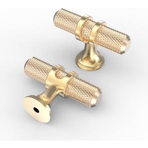 Asidrama 10 Pack Brushed Brass Kitchen Cabinet Knobs Cabinet Hardware Zinc Knobs for Dresser Drawers 4451