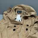 Pantete Men's Double Breasted Trench Coat Oversized Casual Windbreaker Lapel Long Jacket Overcoat, Khaki, 3XL