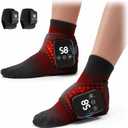 Foot Renew Triple Method Massager, 3 in 1 Cordless & Portable Foot and Ankle Massager with 3 Vibration Modes & 3 Heat Levels, for Heel, Arch, and Ankle Comfort & Relief for Home/Office/Travel (2PCS)