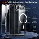 SPIDERCASE Magnetic for iPhone Air Case Waterproof, Built-in Lens & Screen Protector,[IP68 Underwater][15FT Military Shockproof] [Dustproof] Full Body Protection Cover for iPhone 17 Air 6.5,Black