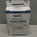 Electric Lunch Box Food Heater, 80W Portable Warmer for Car Truck Work with 304 Stainless Steel Container, 12V/24V/110V Green Heated Lunch Box Suitable for Ideal Driver/Work/Gift