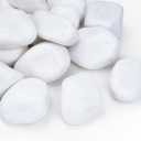 Pulovin 40 lbs White Rocks for Landscaping, 3-4 Inch White River Rocks