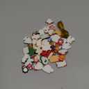 48PCS Mini Resin Christmas Ornaments Set, Tiny Hanging Decorations with String for Christmas Tree Decor