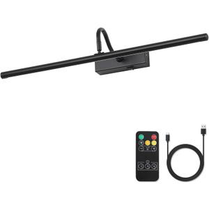 Picture Light,5000mAh Picture Lights for Wall with Remote,23.6 inch Art Light for Paintings, Gallery Lighting for Photo, Mirror, Artwork Frame, Portrait(Black)