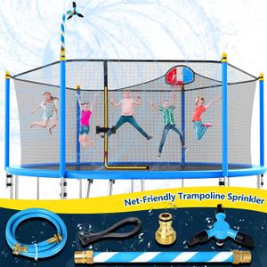 Vantic Trampoline Sprinkler, Net Friendly Water Sprinkler for Kids, 360 Rotating Sprinkler for Trampoline, 5 Minutes Quick Setup Trampoline Accessories (Blue)