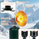 2-in-1 6800 BTU Golf Cart Heater Propane with Storage Box, Adjustable Cup Holder & Camping Base, Compatible with EZGO, Club Car, Yamaha, and More, Golf Cart Accessories (Propane Tank Not Included)