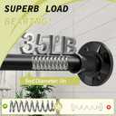 Tension Curtain Rod 31 to112 In Extra Long Curtain Rod Adjustable Pole Heavy Duty Spring Matte Black Shower Curtain Rod for Bathroom Windows Room Divider Never Rust Anti-Slip