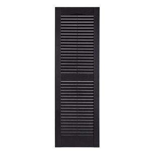 Premier Louver Exterior Decorative Shutter, Black - 15 x 59 Inch, Pack of 2