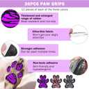 SCENEREAL Dog Paw Protector Anti-Slip Grips to Keeps Dogs from Slipping On Hardwood Floors, Best for Summer Hot Pavement, Dog Shoes Booties Socks Replacemen M 36 Pieces (M: 1.7"x1.5"(L*W), Gray & Purple & Pink 36pcs 9sets)
