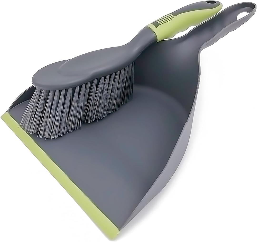 Dust pan Broom Dustpan Brush - Dust Pans with Brush, Dustpan and Brush Set, Handheld Broom and Dustpan Set are Used to Clean Kitchens, Floors, Tables, and Animal Cages. (1 Count (Pack of 1))