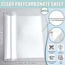 Beeveer Polycarbonate Clear Plastic Sheet 2 Pcs 36" x 96" Flexible Sheet Panels with UV Coating on Both Sides for Crafts DIY Window Replacement Panes