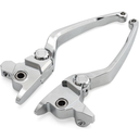 Motorcycle Levers Brake Clutch Handle Lever Adjustable Fit for Harley 2017-2020 Touring Road King Electra Glide Road Glide Street Glide 2019-2020 Trike Tri Glide Freewheeler (Long, Chrome)