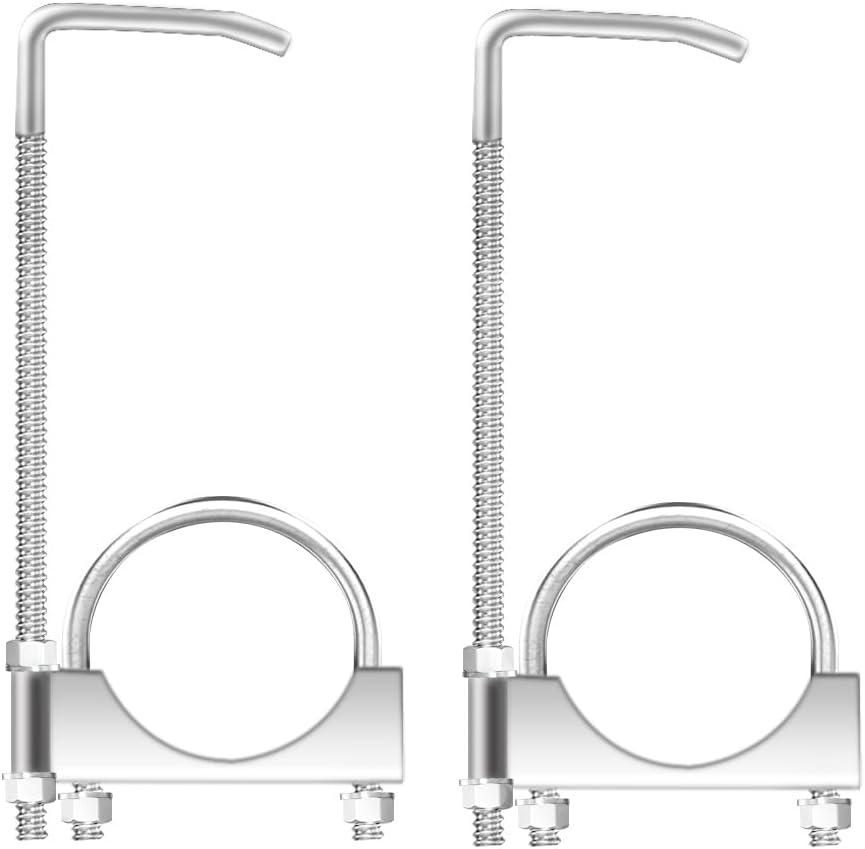 2 Pcs 3" Universal Exhaust Clamp with Hanger,Exhaust Hangers Fits 3" Exhaust Pipe