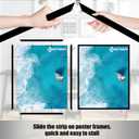 18x24 Picture Frame Set of 2, Scratch-Proof Black Frame Lightweight yet Sturdy Display Poster Artwork 18 x 24 Horizontally/Vertically - Slide-In Strips|2 Packs|Black|18"x24"