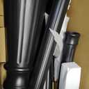 76" Lamp Post with Crossbars Vintage Cast Aluminum Light Post for Outdoor