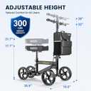 Knee Scooter for Adults for Foot Injuries, Foldable Adjustable Height
300lbs Knee Scooter, Dual Brake, Storage Bag, 8'' Rubber Wheels, Cozy Knee Pad, Crutch Alternative for Ankle Recovery