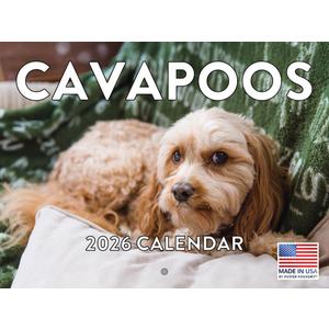 Cavapoo Calendar 2026 Wall Monthly Cavapoos Gifts For Cavapoo Lovers Women Men Mom Dad | American Made In The USA