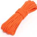 Nylon Rope, 1/3 inch 50FT Nylon Poly Rope Utility Cord Strong Polyester for Camping, Hiking, Clothesline, Tie, Flag Pole, Marine, Swing Outdoor & Indoor (8mm, Orange)
