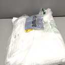 Long Waffle Shower Curtain - White Cotton Texture Fabric Heavyweight Shower Curtains for Bathroom,72Wx78L