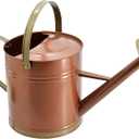 Classic Shiny Galvanized Metal Watering Can, Easy-Pour, Indoor and Outdoor, 2.6 gal, Shiny Galvanized Metal