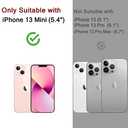 Ferilinso Designed for iPhone 13 Mini Screen Protector, 3 Pack HD Tempered Glass with 2 Pack Camera Lens Protector, Case Friendly, 9H Hardness, Bubble Free, 5G 5.4 Inch, Easy Installation