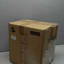 JOYZAN Narrow Bathroom Storage Cabinet with Movable Wheels, Slim Storage Cabinet with 3 Doors & Removable Panel, Skinny Bathroom Organizers and Storage for Small Space, Corner, Kitchen, Laundry