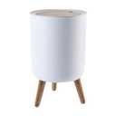Trash can 7Liter/1.8 Gallon Garbage can with Press top LidNordic Modern Waste BasketPlastic Trash bin Suitable for Kitchen, Bathroom, Bedroom, Living Room, Office, OutdoorDog Proof Trash can