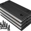 Magnetpro Rectangular Magnets 80 LBS Force Size 2.36" x 0.53" x 0.20" Black Epoxy Coating Rust Resistance, Suitable for Outdoor Area, Household and Industrial Pot Magnet with Screws Pack of 8