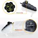 22870828 Engine Coolant Reservoir Tank w/Cap | Fit for Chevy Silverado 1500 2500 Suburban Tahoe, GMC Sierra 1500 Yukon, Cadillac Escalade 07-14 Coolant Overflow Tank | OE 603-054 15075118
