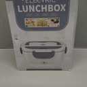 Carsolt Electric Lunch Box Food Heater - 3 in 1 Portable Leakproof Heated Lunch Box for Car/Home/Adults with 1.5L Removable 304 Stainless Steel Container, 60-80W, 12V/24V/110V (White)